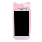 Case Hello Kitty Laço Silicone 3D - S3